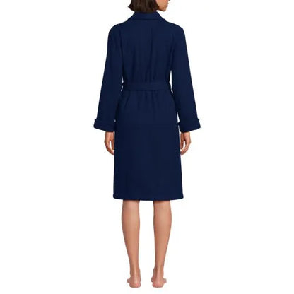 Women's Cotton Terry Knee Length Spa Bath Robe