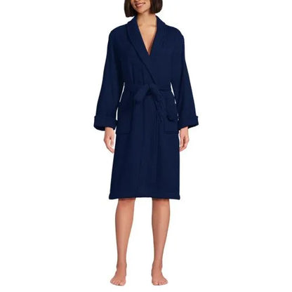 Women's Cotton Terry Knee Length Spa Bath Robe