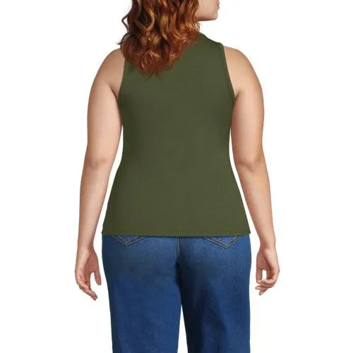 Women's Drapey Rib Fitted Tank Top