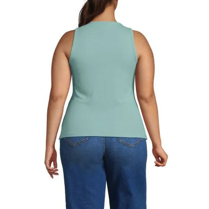 Women's Drapey Rib Fitted Tank Top
