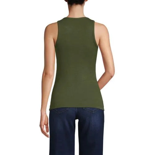 Women's Drapey Rib Fitted Tank Top