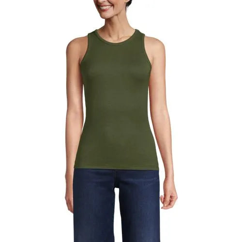 Women's Drapey Rib Fitted Tank Top