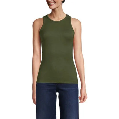 Women's Drapey Rib Fitted Tank Top