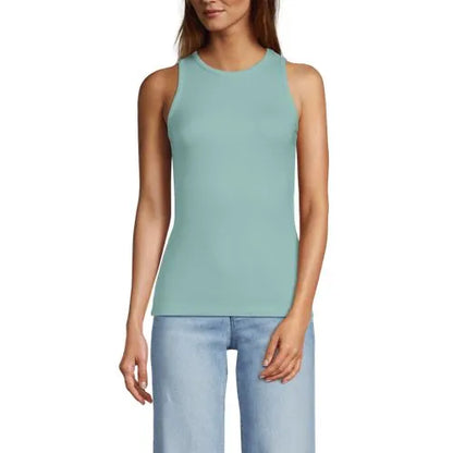 Women's Drapey Rib Fitted Tank Top