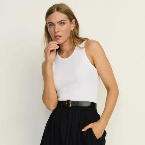 Women's Drapey Rib Fitted Tank Top