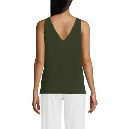 Women's Creaseless V-neck Sleeveless Top