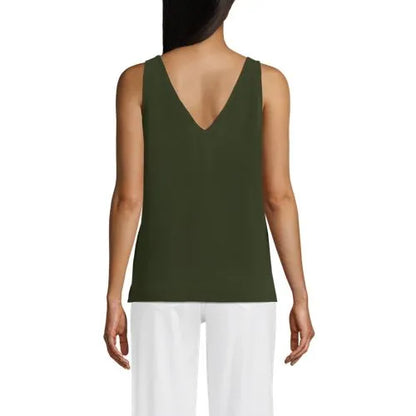 Women's Creaseless V-neck Sleeveless Top