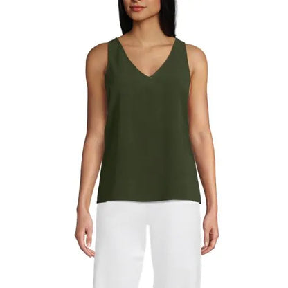 Women's Creaseless V-neck Sleeveless Top