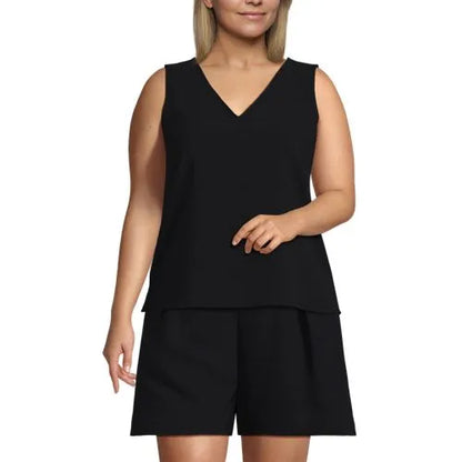 Women's Creaseless V-neck Sleeveless Top