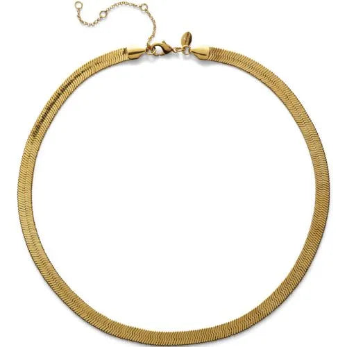 Water-Resistant Short Wide Layering Necklace