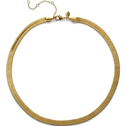 Water-Resistant Short Wide Layering Necklace