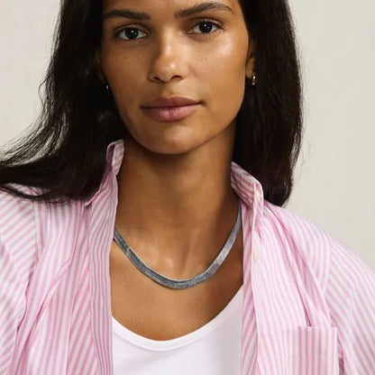 Water-Resistant Short Wide Layering Necklace