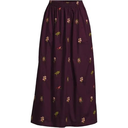Women's Poplin Pull On Maxi Skirt