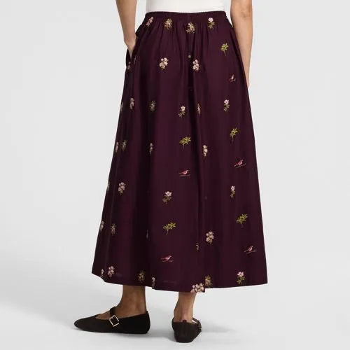 Women's Poplin Pull On Maxi Skirt
