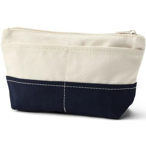 Embroidered Zipper Canvas Pouch