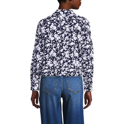 Women's No Iron Boxy Cropped Shirt