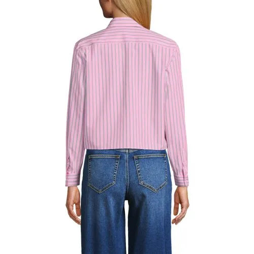 Women's No Iron Boxy Cropped Shirt
