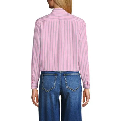 Women's No Iron Boxy Cropped Shirt