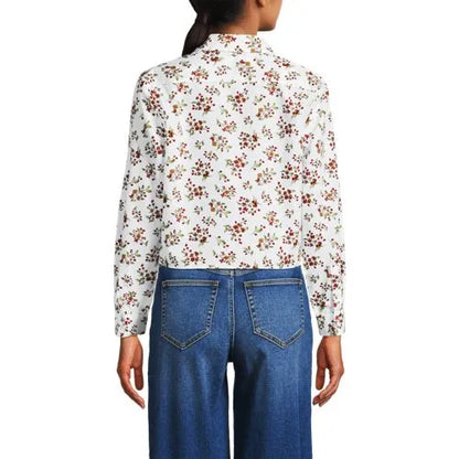 Women's No Iron Boxy Cropped Shirt
