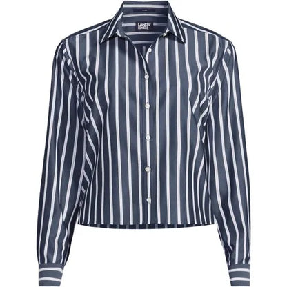 Women's No Iron Boxy Cropped Shirt