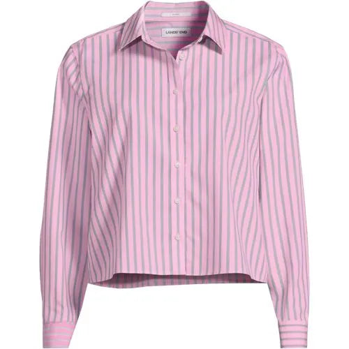 Women's No Iron Boxy Cropped Shirt