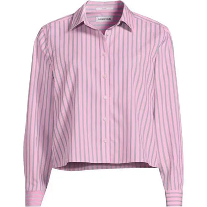 Women's No Iron Boxy Cropped Shirt