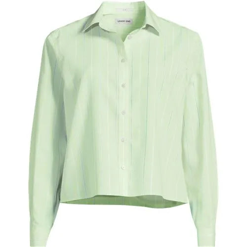 Women's No Iron Boxy Cropped Shirt