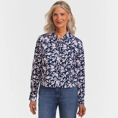 Women's No Iron Boxy Cropped Shirt