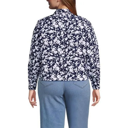 Women's No Iron Boxy Cropped Shirt