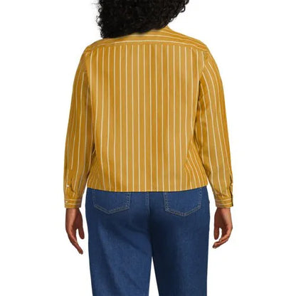 Women's No Iron Boxy Cropped Shirt