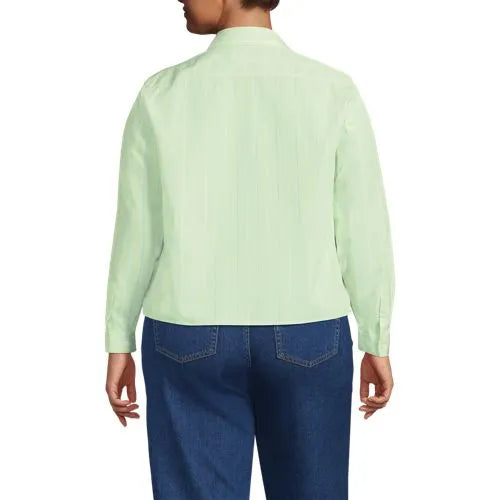 Women's No Iron Boxy Cropped Shirt