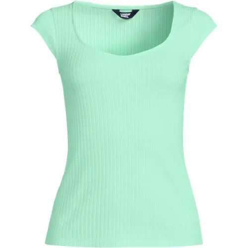 Women's Pointelle Cap Sleeve Top