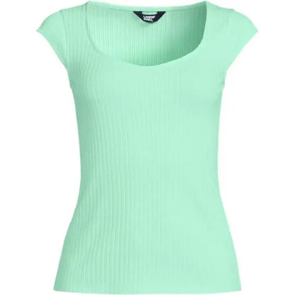 Women's Pointelle Cap Sleeve Top