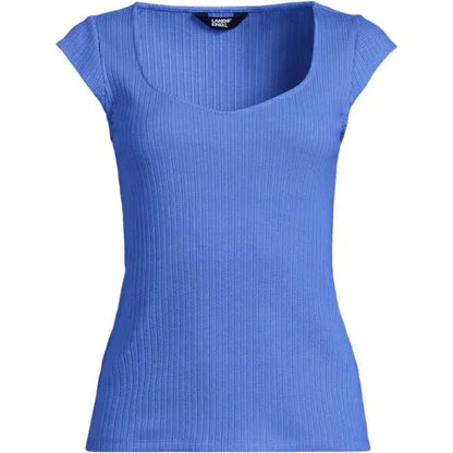 Women's Pointelle Cap Sleeve Top