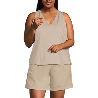 Women's Lightweight Jersey Blouson V-neck Tank