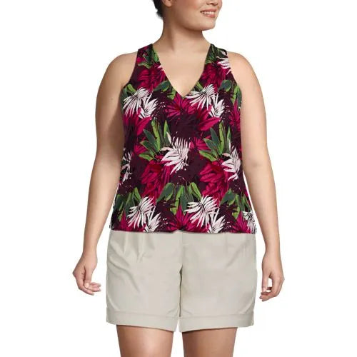 Women's Lightweight Jersey Blouson V-neck Tank