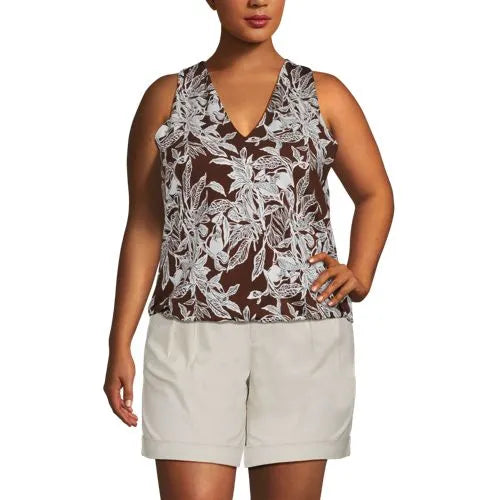 Women's Lightweight Jersey Blouson V-neck Tank
