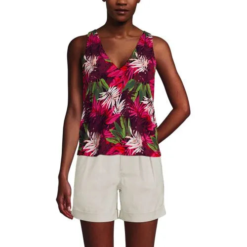 Women's Lightweight Jersey Blouson V-neck Tank