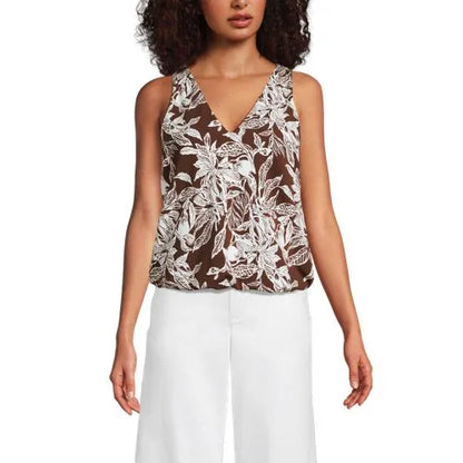 Women's Lightweight Jersey Blouson V-neck Tank
