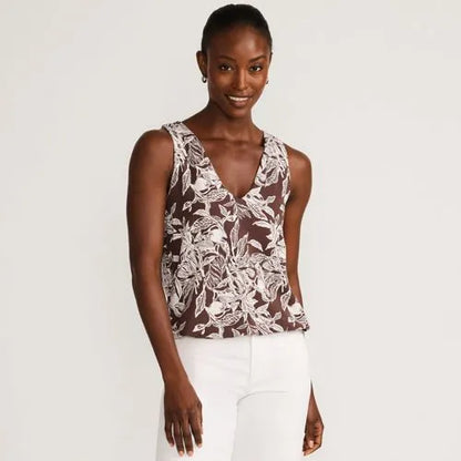 Women's Lightweight Jersey Blouson V-neck Tank