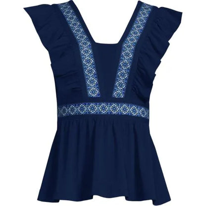 Women's Lightweight Jersey Ruffle Peplum Top
