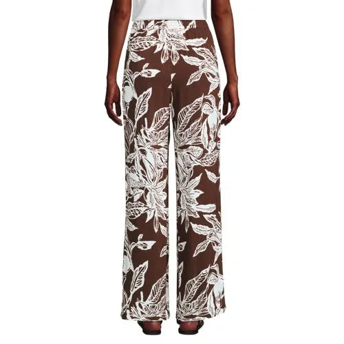 Women's Rayon High Rise Wide Leg Pants - Set Bottom