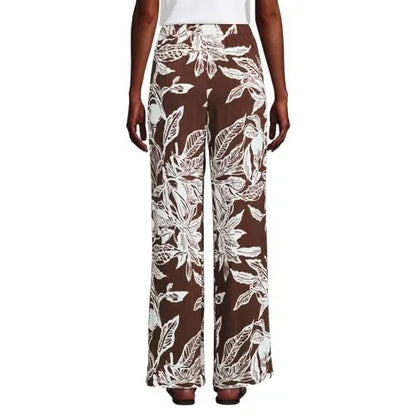 Women's Rayon High Rise Wide Leg Pants - Set Bottom