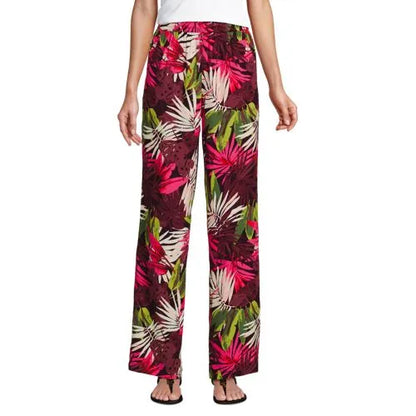Women's Rayon High Rise Wide Leg Pants - Set Bottom