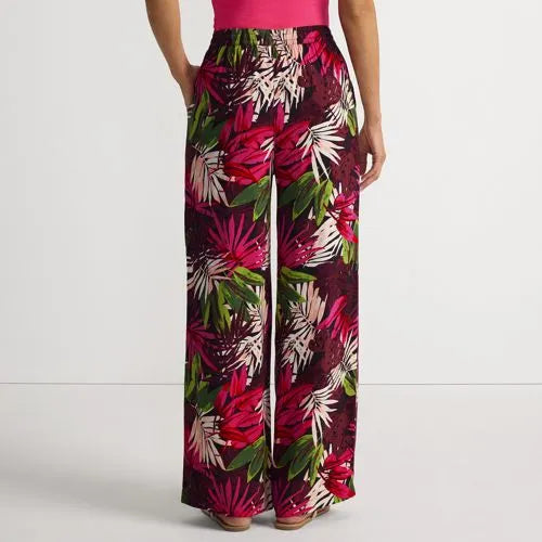 Women's Rayon High Rise Wide Leg Pants - Set Bottom