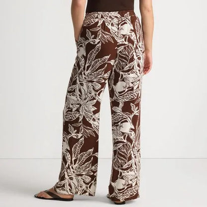 Women's Rayon High Rise Wide Leg Pants - Set Bottom