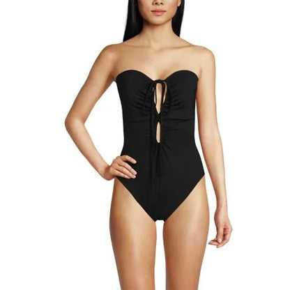 Women's Cut Out Multiway Halter High Leg One Piece Swimsuit