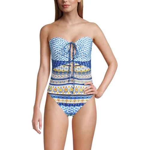Women's Cut Out Multiway Halter High Leg One Piece Swimsuit
