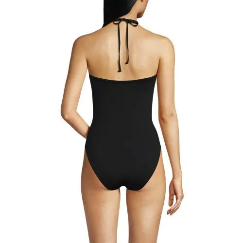 Women's Cut Out Multiway Halter High Leg One Piece Swimsuit