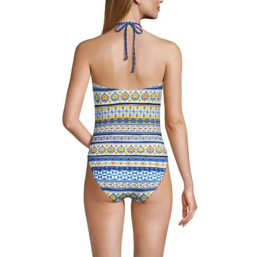 Women's Cut Out Multiway Halter High Leg One Piece Swimsuit